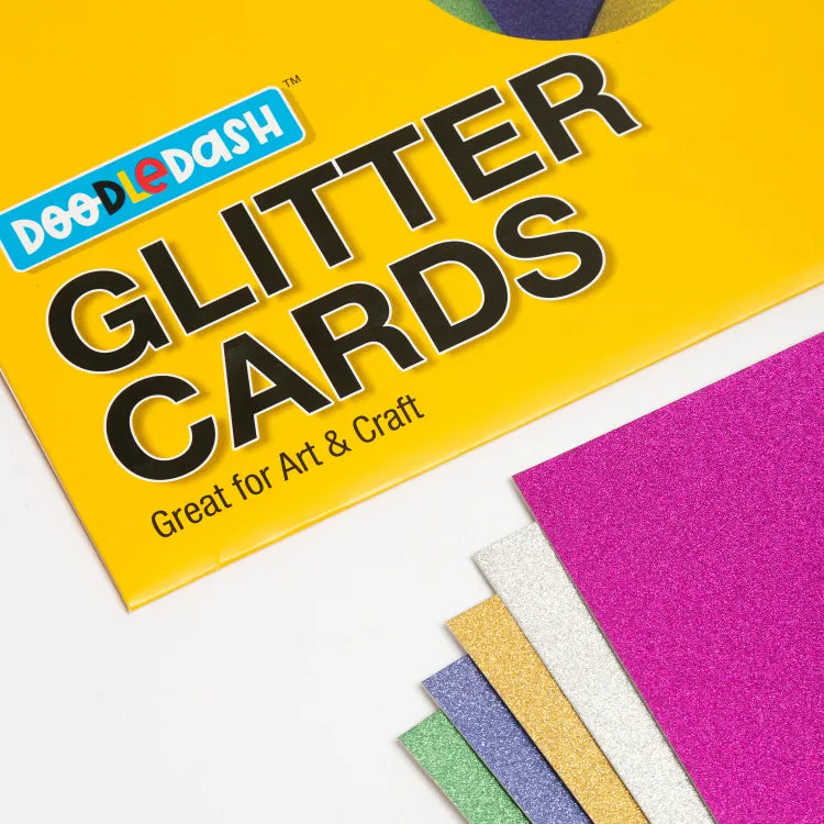 Order Pack of 10 50 Glitter Card 250GSM DoodleDash