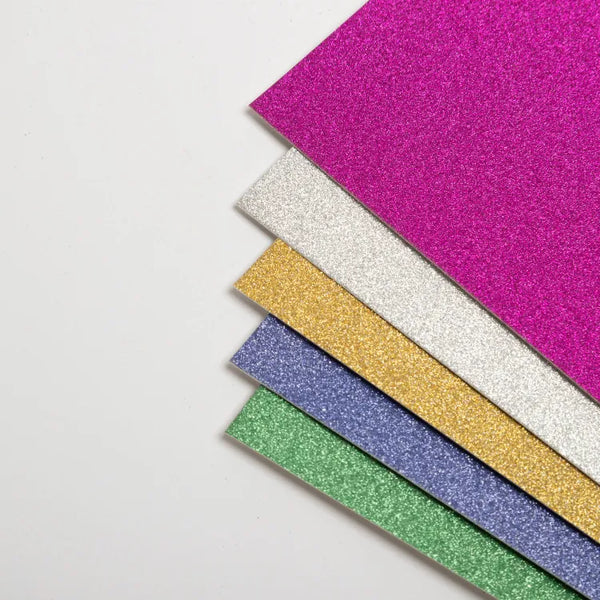 Unique glitter card material for one-of-a-kind DIY projects