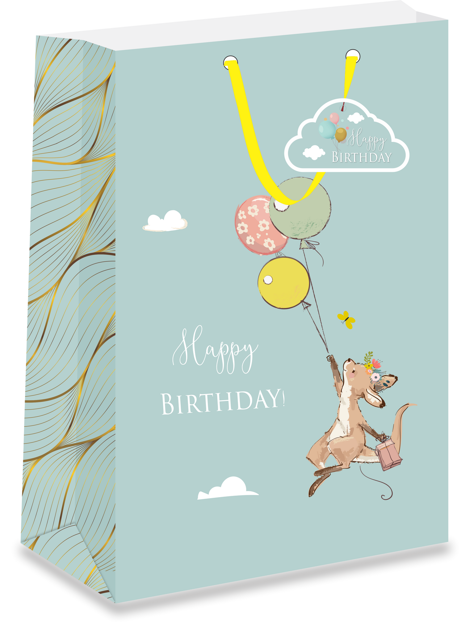 kangaroo paper print bags